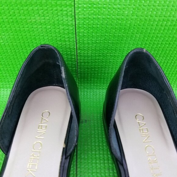 ✅Cabin Creek Black Slide Women's Size 7M Sandals W/Back Heel Front Strap 024-670 - Picture 5 of 16